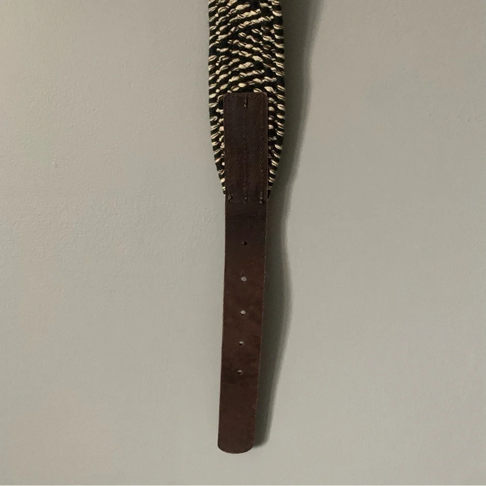 J. CREW Women’s Brown and Black Woven Belt
